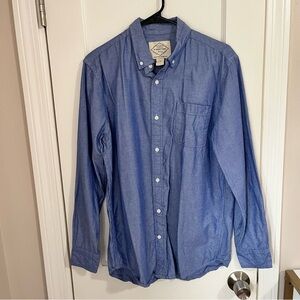 St. John's Bay Blue Casual Button Down Shirt 100% Cotton